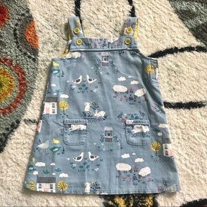 Baby Boden Corduroy Farm Animal Pinnie Dress